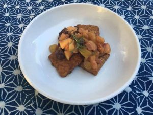 Cider Glazed Tempeh Topped with Apple Chutney