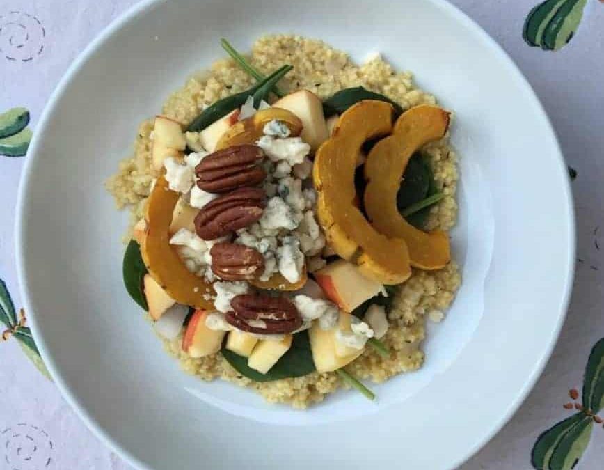 Delicata Squash and Apples Over Millet