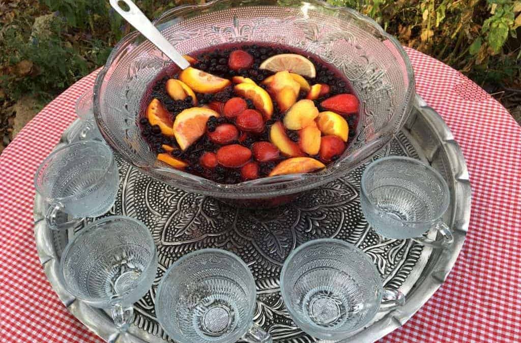 Festive Sangria with Wild Blueberries