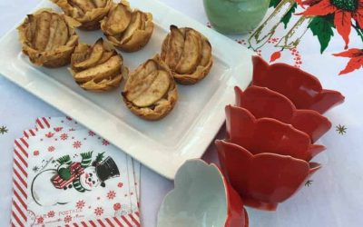 Trimming the Holiday Table with Mini Apple Filo Tarts