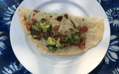 Grilled Cauliflower & Poblano Quesadillas