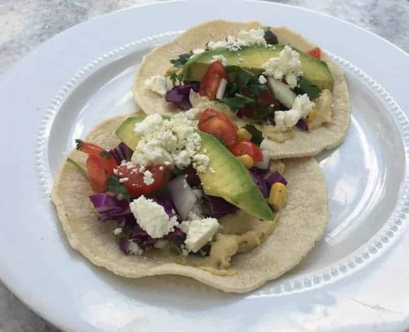 Hummus Taco with Fresh Veggies