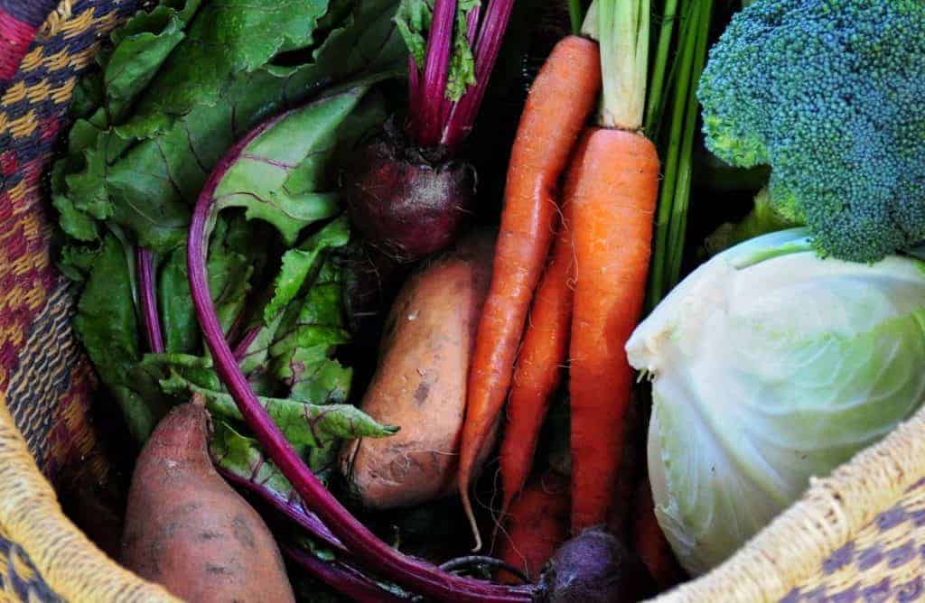 Seasonal Vegetables in a basket