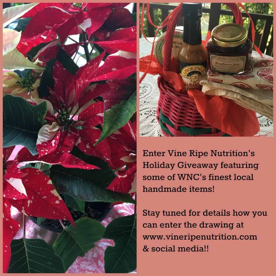 Win a local gift basket in the Vine Ripe Nutrition Holiday giveaway