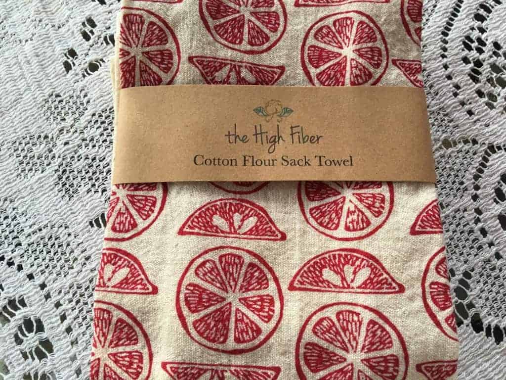 The High Fiber cotton flour sack towel.
