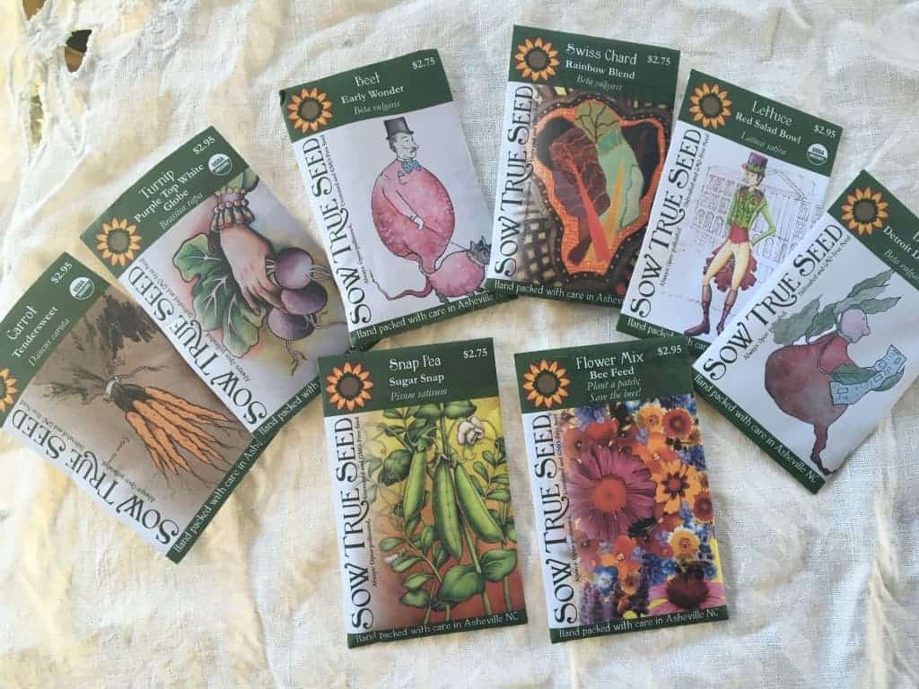 A different artist has created the new seed packet covers. Love them!