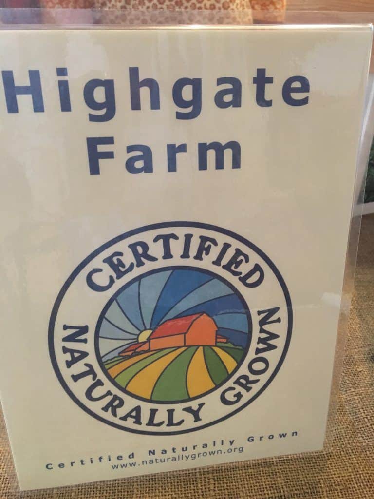 Highgate Farm Certified Naturally grown