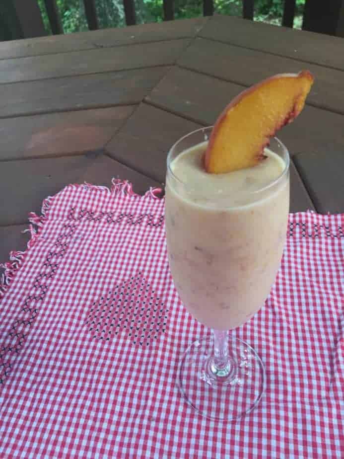Peach Lassi fermented dairy beverage