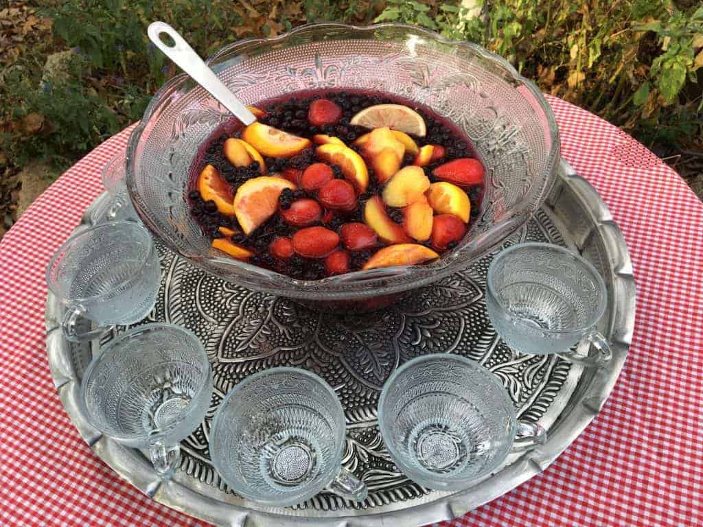 Festive Sangria with Wild Blueberries