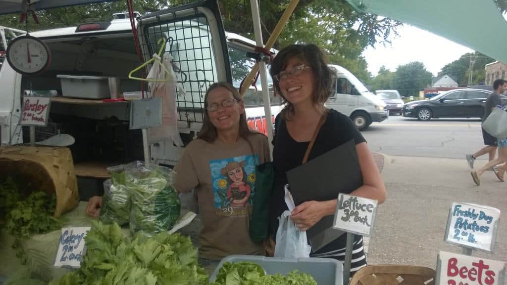Laura and Veronica at the French Broad Tailgate Market