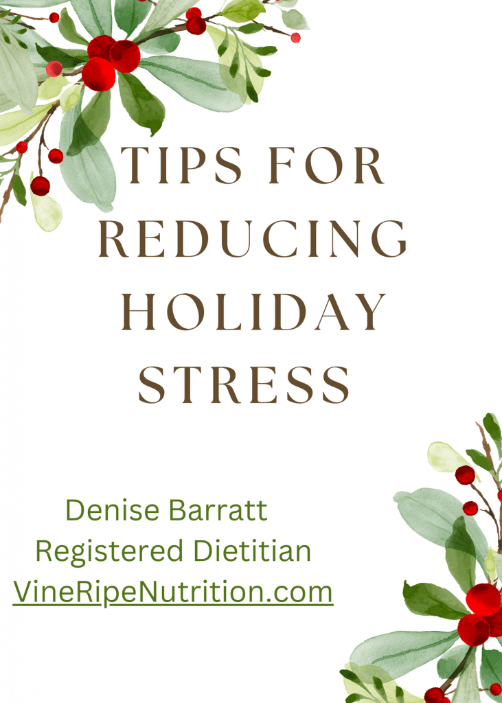 This is the graphic to the pdf on tips to reduce holiday stress