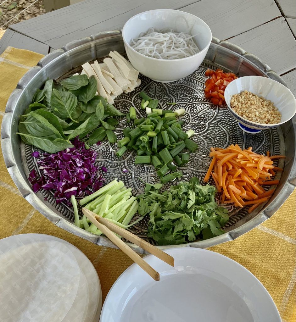 Getting ready to make some Thai Vegetarian Spring Rolls